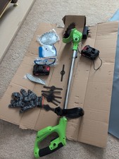 21V Cordless Grass Trimmer Strimmer Powerful Weed Cutter with 2 Batteries 2026