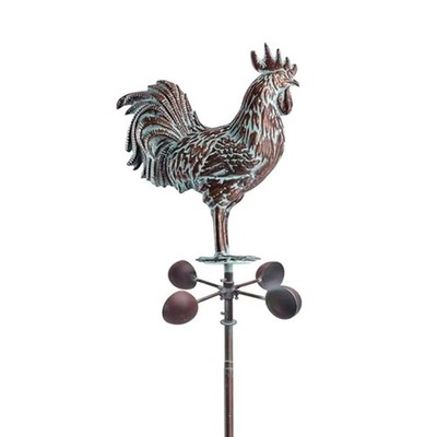 CLYB Metal Rooster Wind Spinner for Yard and Garden Statue Décor,79'' Antique