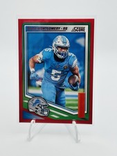 2025 Panini Score #103 David Montgomery Red Border Parallel - Detroit Lions