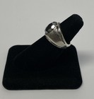 Vintage Mid Century Clark & Coombs Hematite Sterling Silver ring 10.4g Size 7.5 — photo 2