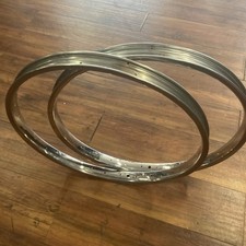 NOS Coppia Cerchi Araya S7 Schwinn Misura 20x1 3/4 Cromati Old School BMX 28h
