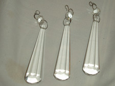 3 4-Inch Leaded Glass Crytals Rounded Bottom 8 Facets Round Crystal on Top