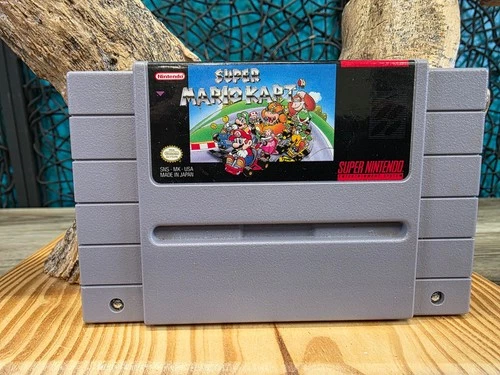 SUPER MARIO KART Super Nintendo SNES AUTHENTIC Tested Works GAME Cartridge