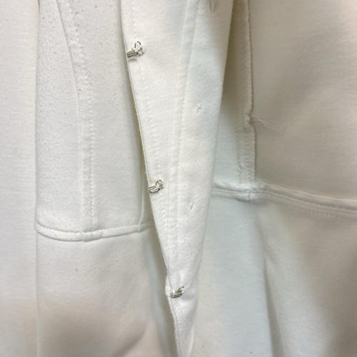 Kate Rosy Damen Strick Jacke Oberteil Kadett Knopfleiste Shirt Rüschen Stretch Elfenbein Lg - Bild 7 von 9
