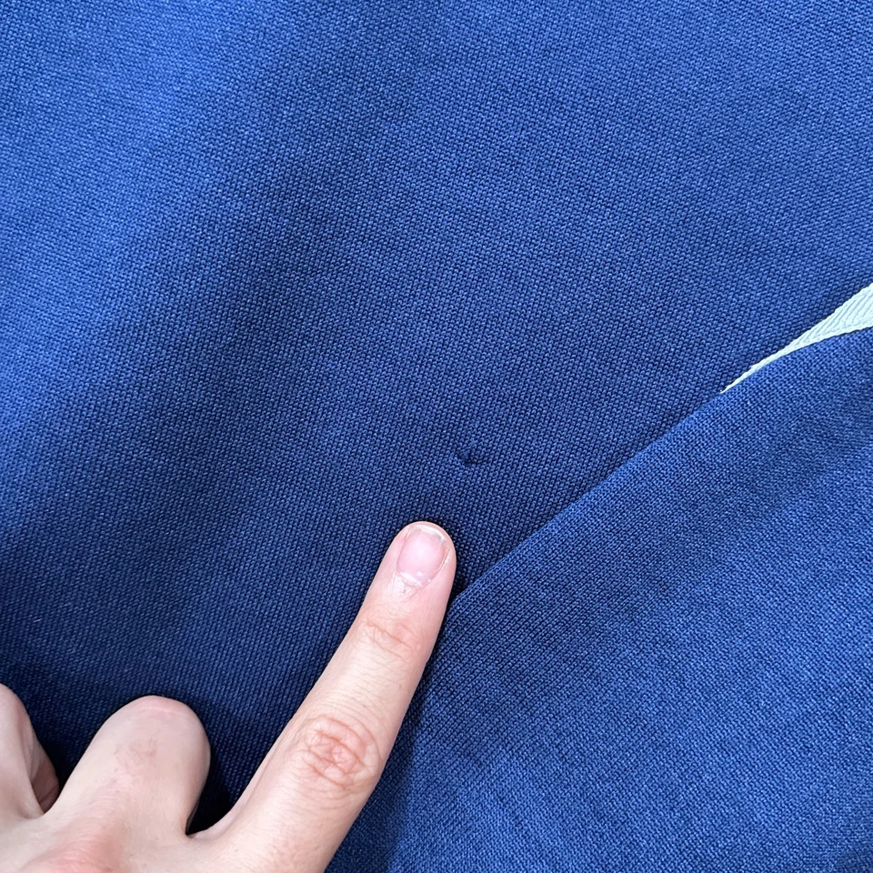 Sudadera Adidas De Colección Para Hombre XL Azul Rayas Cuello Simulado Forrada de Vellón Pullover Foto 3 de 4