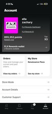 FLX Rewards Account Wallet Screenshot 655,352 Points($200Tier X3, 2 Rewards (US)