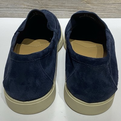 120% Lino Blue Calfskin Suede Loafer Men’s EU 41 US 8 Made In Italy Old Money 120% Lino Blue Calfskin Suede Loafer Men main image 4