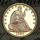 * 1890 * PRISTINE++ GEM PROOF SEATED LIBERTY HALF-DOLLAR * FROM COLLECTION