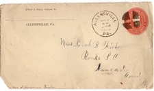 1903 Handwritten Letter & Original Envelope – Allensville PA to Lancaster – Sara