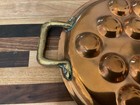 Vintage Copper 12‑Cup Poaching Pan – Brass Riveted Handles  Mid‑Century — photo 2