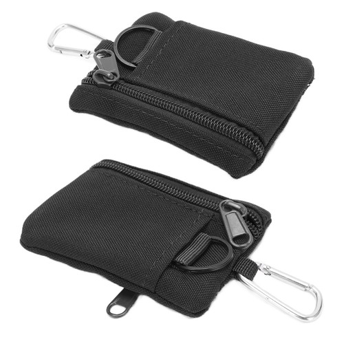 (Black)Outdoor EDC Molle Pouch Wallet Mini Portable Key Card Case EDC Pouch Bag - Picture 4 of 22
