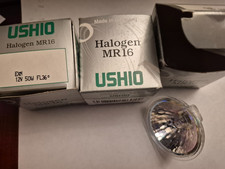USHIO MR-16 Halogen Reflector Bulb JR12V-50/SP12/A/FG 50W GU5.3 2-PIN 12 D 3000K