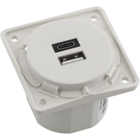 Berker Integro Usb Ladesteckdose USB-A, USB-C Weiß Matt