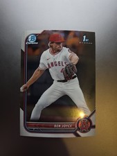 Ben Joyce 2022 Bowman Chrome 1st BDC 109 Rookie Card Angels. rookie card picture