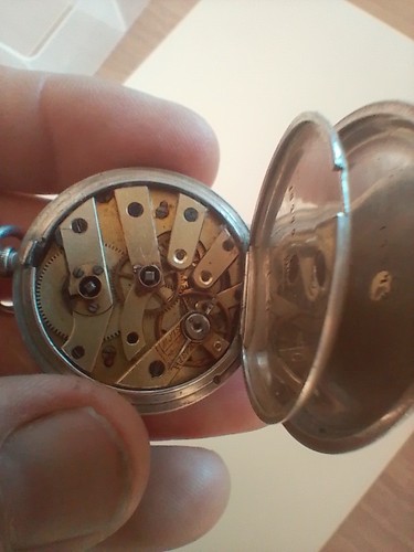 Swiss Silver Pocket Watch Spares Repair 36.5mm diameter lovely dial - Picture 17 of 19