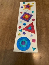 Mrs Grossman's Lot of 1 Strip Sparkle Shapes 1999 Vintage Stickers  RARE