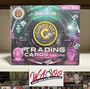 2025 Cardsmiths Currency Trading Cards Series 5 Factory Sealed Mega Box BITCOIN!