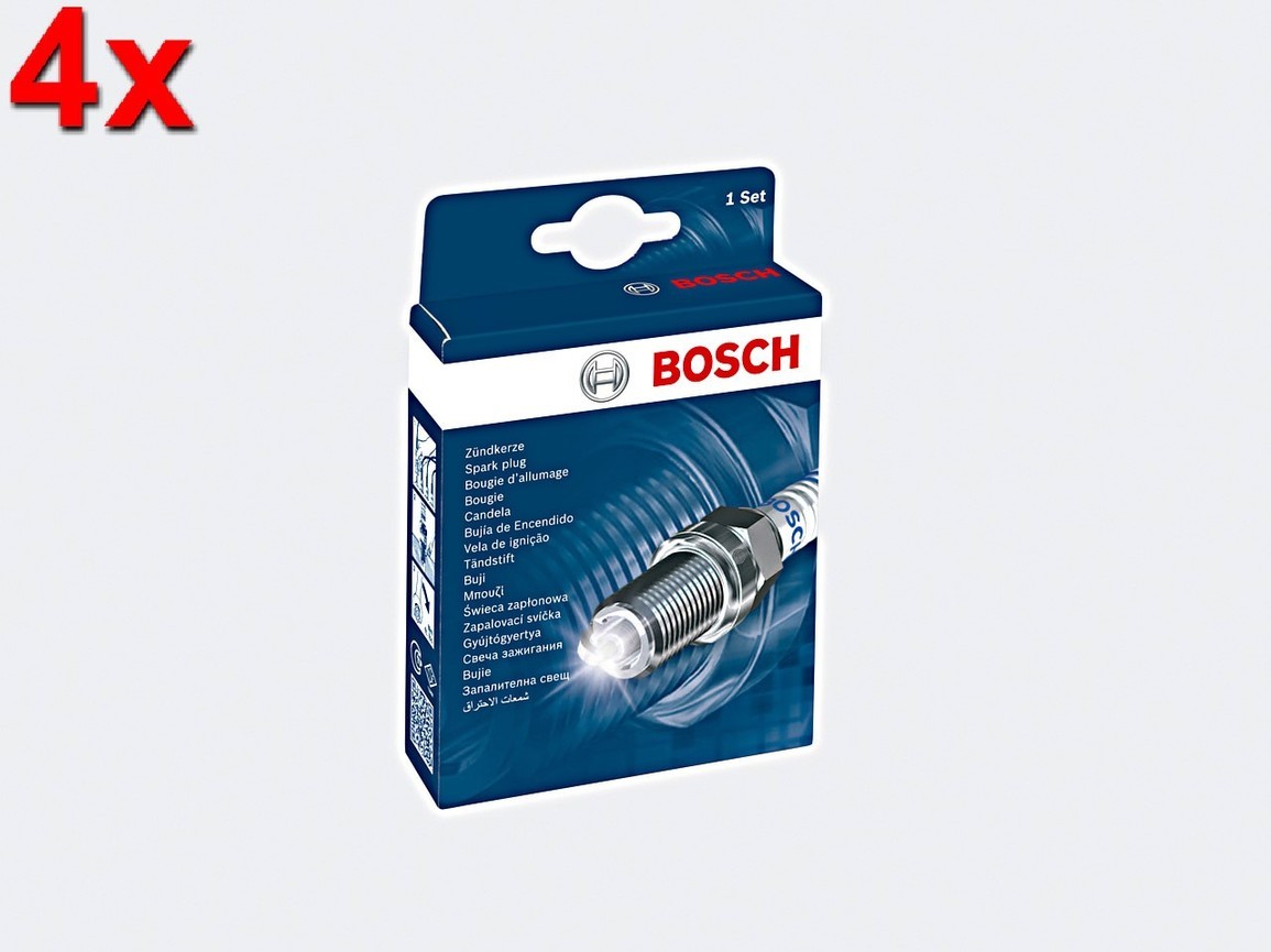 BOSCH 4x Spark Plugs For JEEP Cherokee SEAT Cordoba SKODA VW 84-17 0242235983