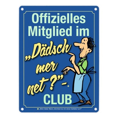 Könntest du mir einen Gefallen tun? Schwäbisches Metallschild in 15x20 cm in