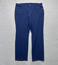 Greg Norman Golf Pants Mens 40 X 30 Navy Blue Performance Stretch Straight Fit
