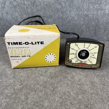 Vintage Time-O-Lite GR-72 60-Second Darkroom Timer Luminous Dial USA With Box