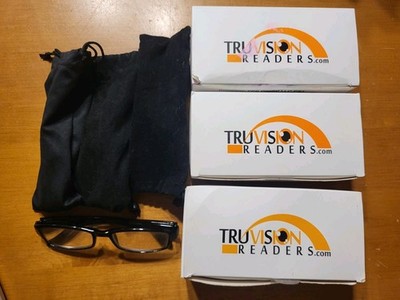 LOT 12 Truvision Readers 9501 Black Reading Glasses 4.50 + 4 Free Glasses READ