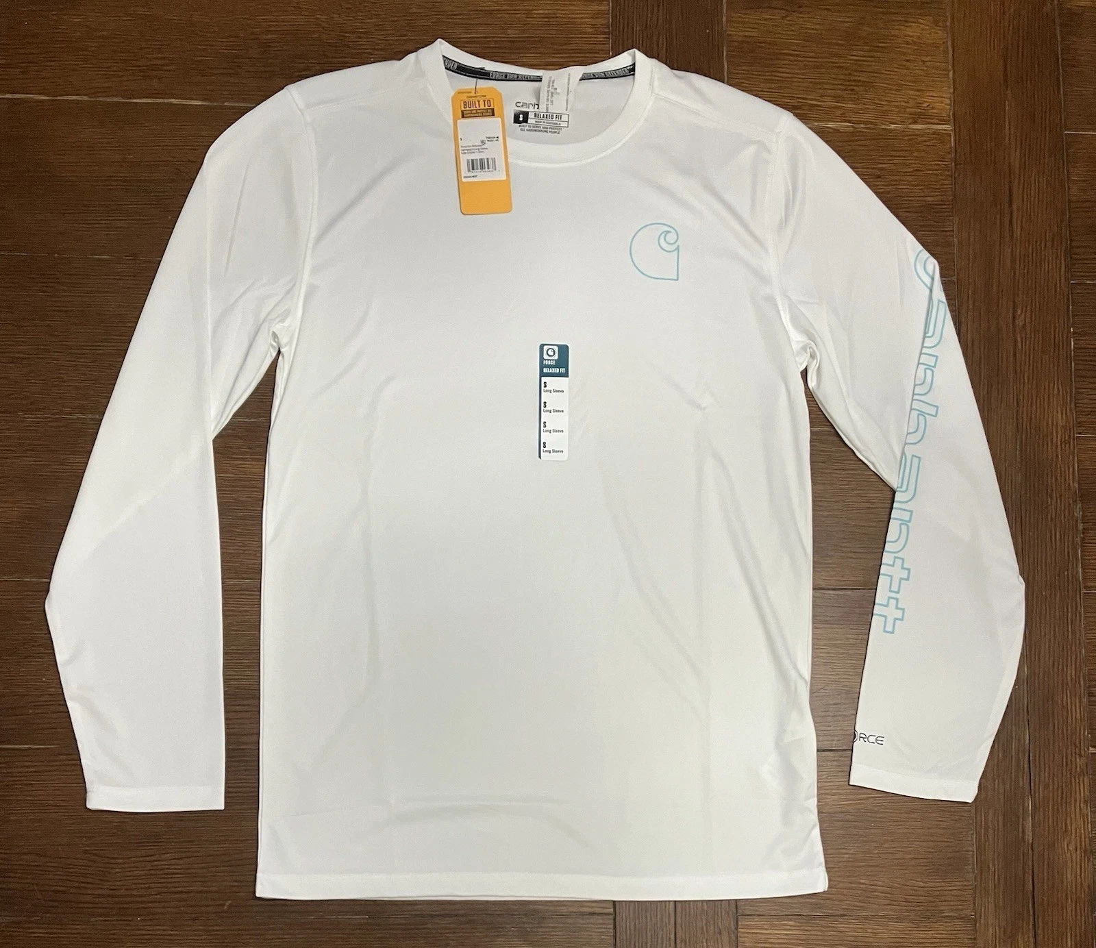 Carhartt Shirt Men S Force Sun Defender White Lightweight Long Sleeve NWT