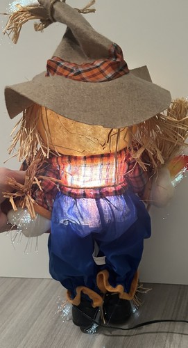 Fiber Optic Scarecrow Standing Pumpkin Head Color Changing Lighted HALLOWEEN - Picture 8 of 8