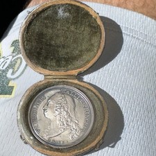 1750 Frederick Prince Of Wales Silver Death Medal John Kirk w/ Case MI 661/367