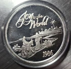 1986 Joy to The World Silver Town One oz Silver.999 Fine Journey to Bethlehem