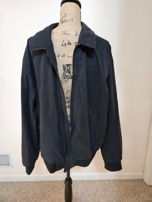 Dockers Classic Harrington Jacket Navy Blue Full Zip Lightweight Mens M