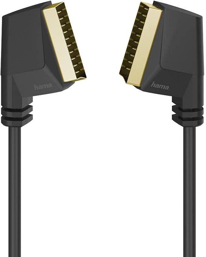 Hama SCART to SCART Cable 1.5m Gold Plated Lead Retro Gaming TV DVD VCR Sky New