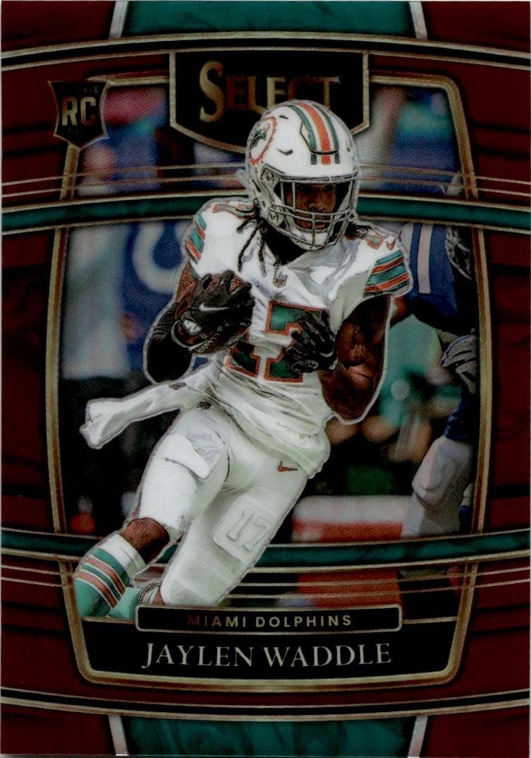 2021 Panini Select #48 Jaylen Waddle Maroon Prizm #/149