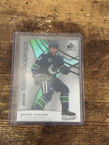 2019-20 SP Game Used Authentic Rookies Rainbow /299 Quinn Hughes #183 Rookie RC