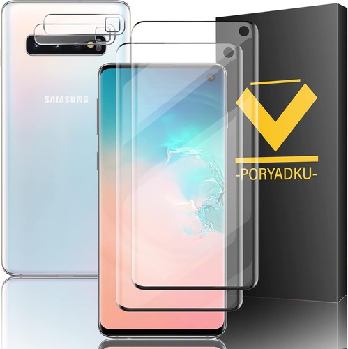 Luxury 2+2 Pack Tempered Glass for Galaxy S10: Screen & Camera Lens Protectors - 第 3/9 張圖片