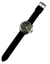Reloj para hombre Fossil BQ1528 esfera negra correa de silicona negra con batería