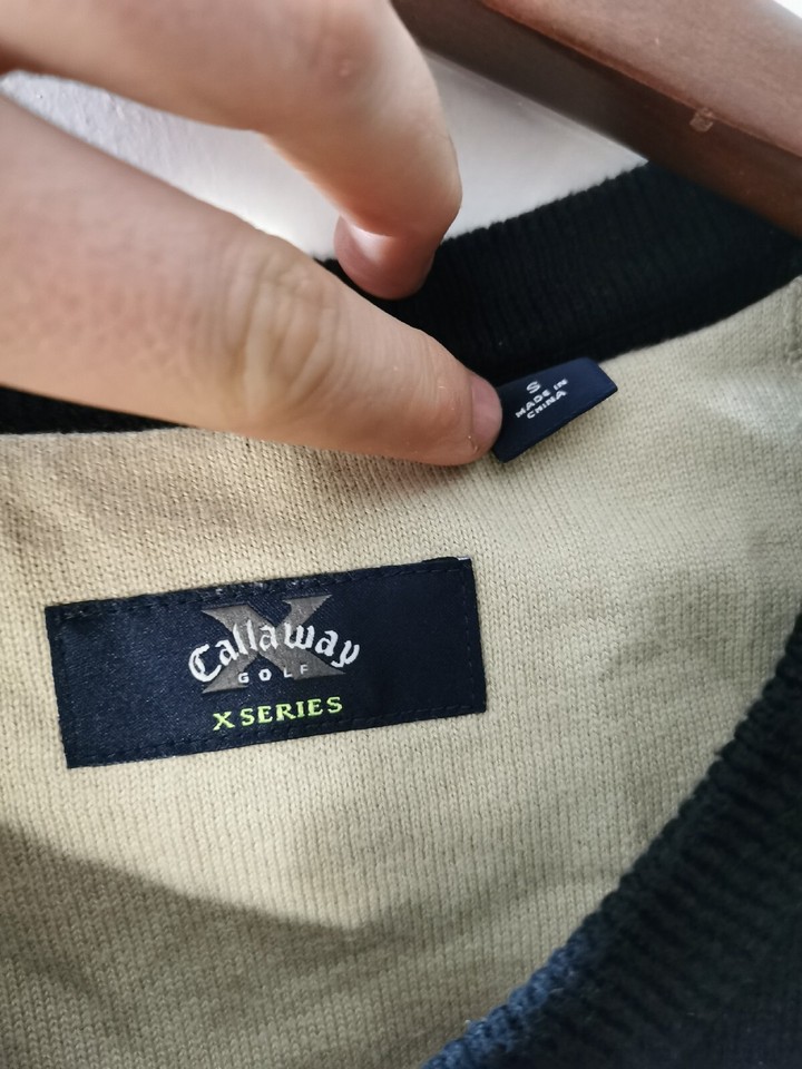 Callaway Golf X Series Men's Pullover V Neck jumper sweater Top black