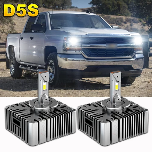 D5S LED Headlight Bulbs Hig/Low fits chevy Silverado 1500 2016-2018 Replace HID - Picture 1 of 13