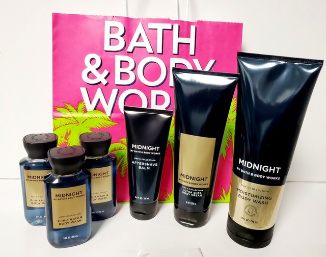 Bath&Body Works Midnight Men's Collection Body Wash & Cream, Aftershave