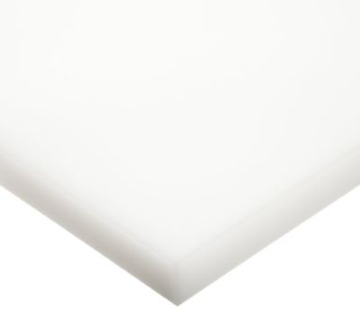 (10-Pack) HDPE Plastic Sheet - 1/8'' Thick (0.125'') - Natural - 8'' x 8''