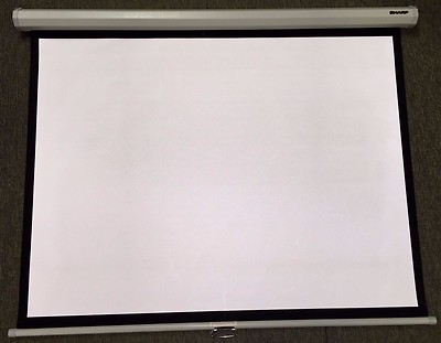 NEW Sharp XS-60SP Projection Screen-Spring Roller-Tension Screen - Pull Down