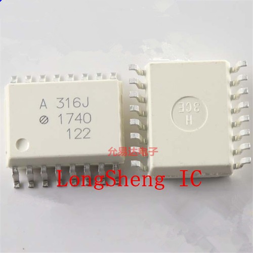 10 PCS HCPL-316J SMD-16 HCPL316J A 316J SMD 2.0 Amp Gate Drive ...