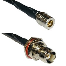 LMR240UF QMA MALE to TNC FEMALE BULKHEAD Coax RF Cable USA-Ship Lot