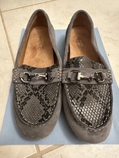 Women's Vionic Dayna Grey Suede Leather Loafers Shoes