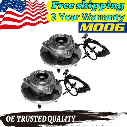 4WD Moog Front Wheel Hubs Bearing Pair For 200510 Jeep Grand Cherokee
