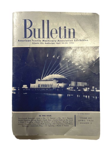 2 1954 Saco-Lowell Company Bulletins/Zeitschriften-Textilmaschinenbau - Bild 2 von 11