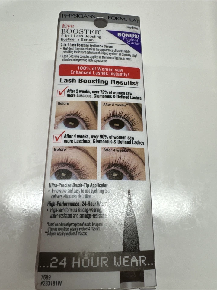 Physicians Formula Eye Booster Lash Boosting Brush Tip Eyeliner Serum DEEP BROWN - Image 2 of 2