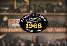 1968 Bonneville Water Slide Decal Ford Flathead Hot Rod Rat Racing Scta Speed