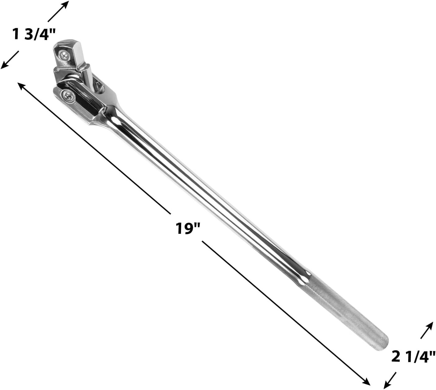 NEW Performance Tool W34120 3/4 Inch Drive 19 Inch Flex Handle Hand Tool, Silver