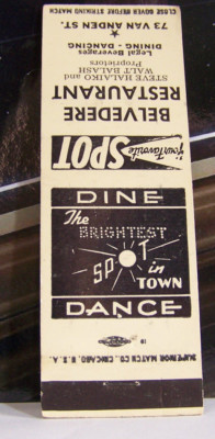 Rare Vintage Matchbook Cover E2 Auburn New York Van Anden St Dine Dance Spot